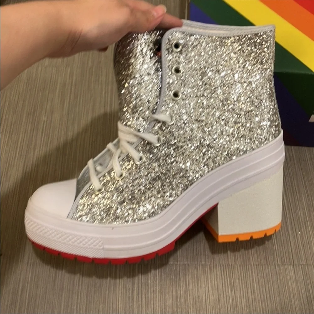 Converse Chuck 70 De Luxe Heel Pride High Top Platform Sneaker size 9.5 NWT